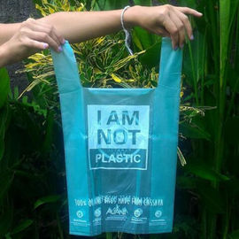 Matière plastique biodégradable de PLA de sacs de déchets de 100% faite avec le logo fait sur commande