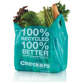 Sacs à provisions biodégradables de 100%, sacs d'épicerie compostables de T-shirt